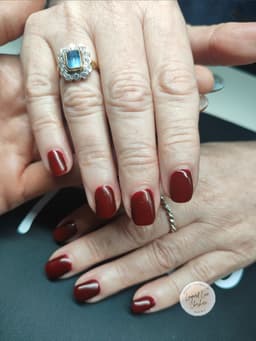 Blood Red Gel Manicure