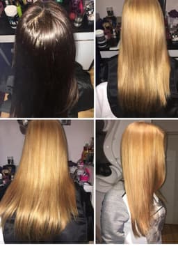 Full head colour change (first stage to reach a blonde colour)