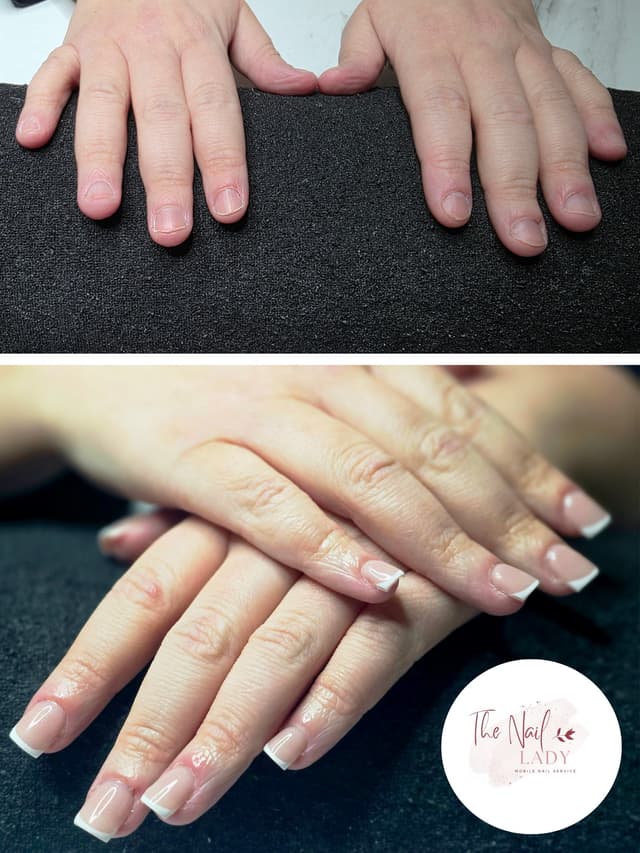 Full Coverage Extensions Transformation with French tips