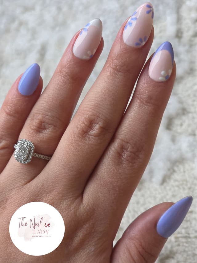 Full Coverage Extensions with Detailed Nail Art