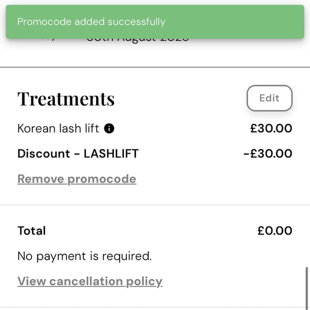 Pop in your promo code and click apply