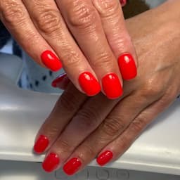 Builder Gel with Red Gel Overlay