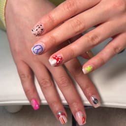 Builder with level 2 nail art