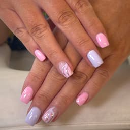 Builder with colour & level 1 nail art