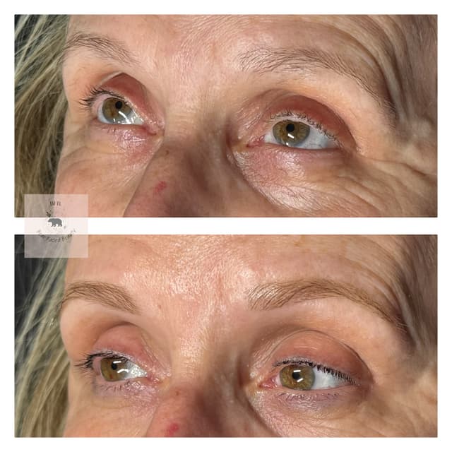 Lash tint and repair mask with brow tint and tidy