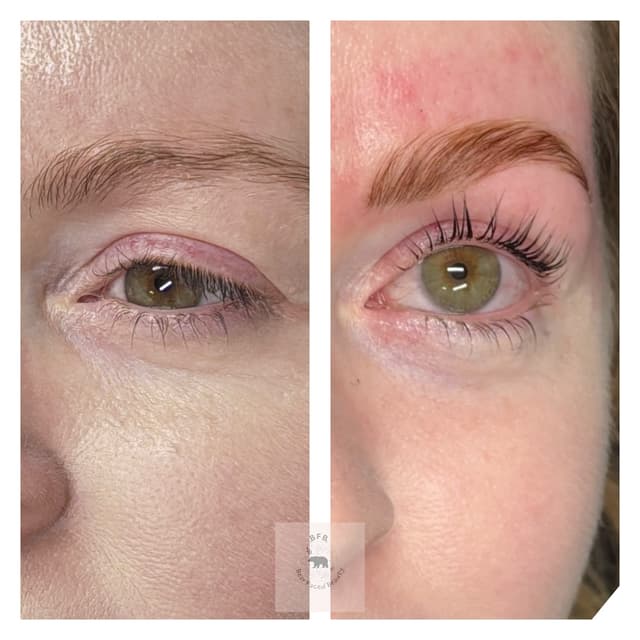 Korean lashes,brow lami tint and tidy