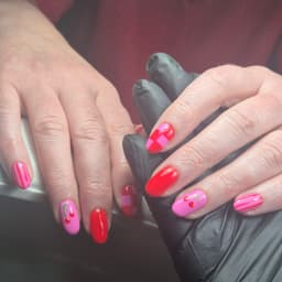 Builder Manicure wit Gel Colour and Tier 3 Nail Art