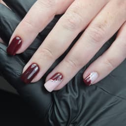 Builder Gel with Gel Colour and Tier 2 Nail Art