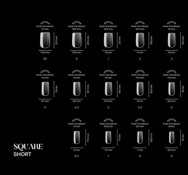 Aprés Gel X Size Chart
