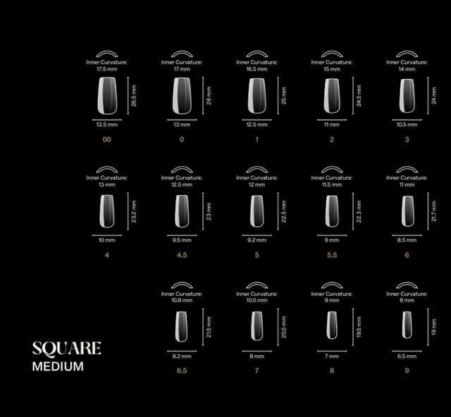 Aprés Gel X Size Chart