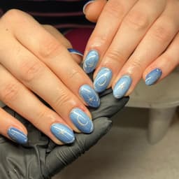 Builder gel with gel & nail art