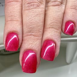 Pink glitter gel polish