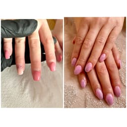 ✨Pink BIAB with a touch of glitter ✨