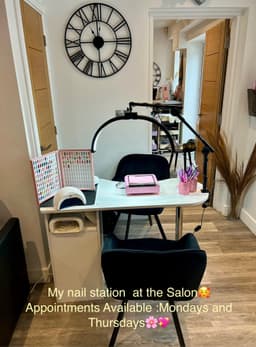 At the salon on Mondays and Thursdays🥰