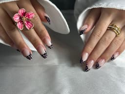 Beautiful black french with dots