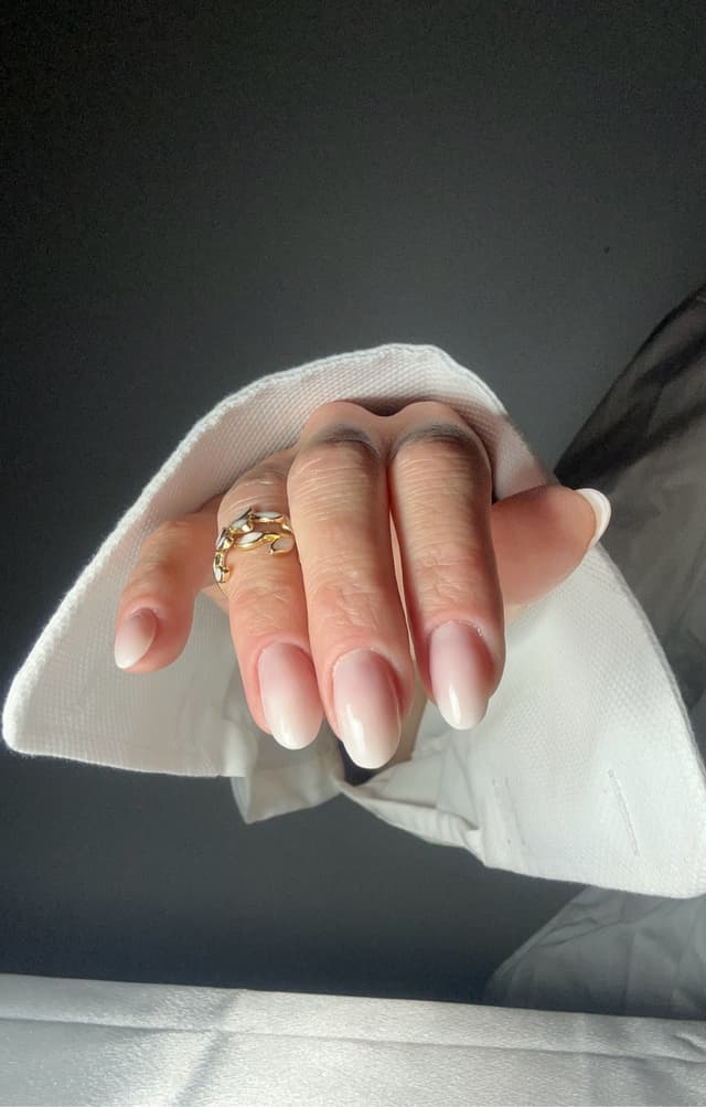 Soft milky nude nails,clean,elegant & timeless 🤍