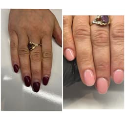 Before & After from acrylic to BIAB