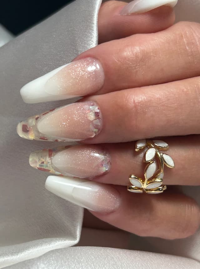 Sculpted french with baby boomer design