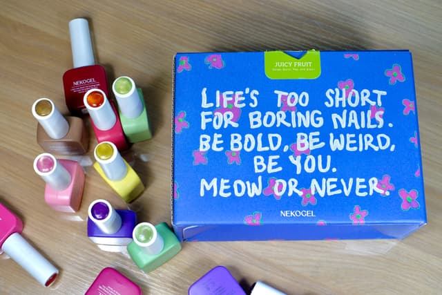 NEKOGEL "purrfect" slogan 😻