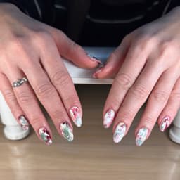 Prescriptive manicure + gel colour + nail art tier 3