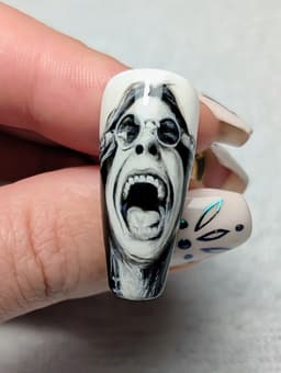 Ozzy Osbourne portrait nail
