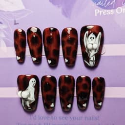 Naughty ghost tortie press ons