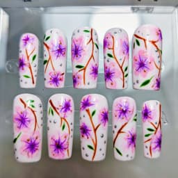 Cherry Blossom mani for Minis