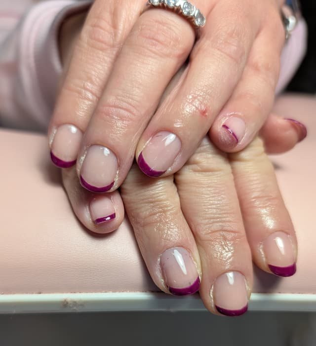 Elegant purple French tips