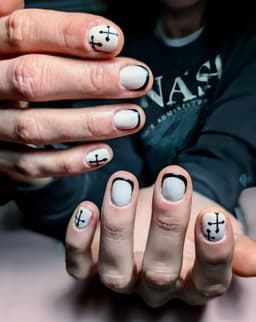 Gothic black BIAB nails