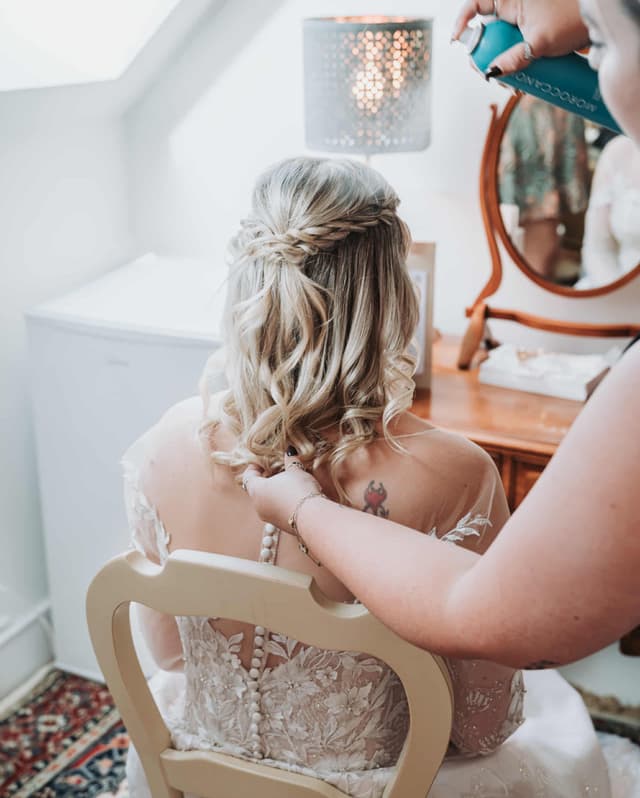 Half up half down bridal hair