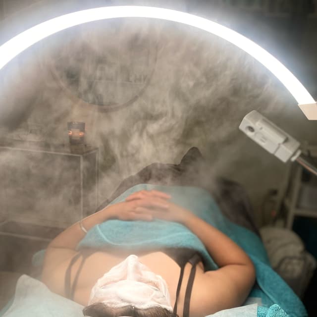 Enzyme exfoliation with steam