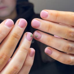 BIAB with Simple Nail Art