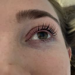 Eyelash lift , brow tint and shape