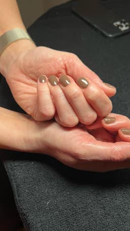 Bio sculpture gel manicure - shade chocolate fudge