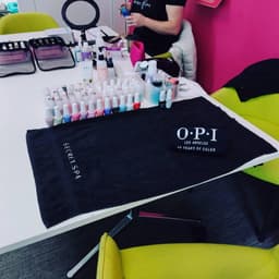 Nail service set-up.