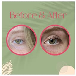 A happy LVL client - lash lift and tint before and after