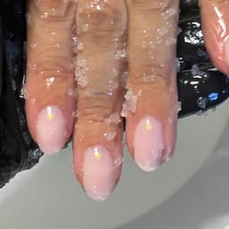 Salt scrub and Biosculpture manicure