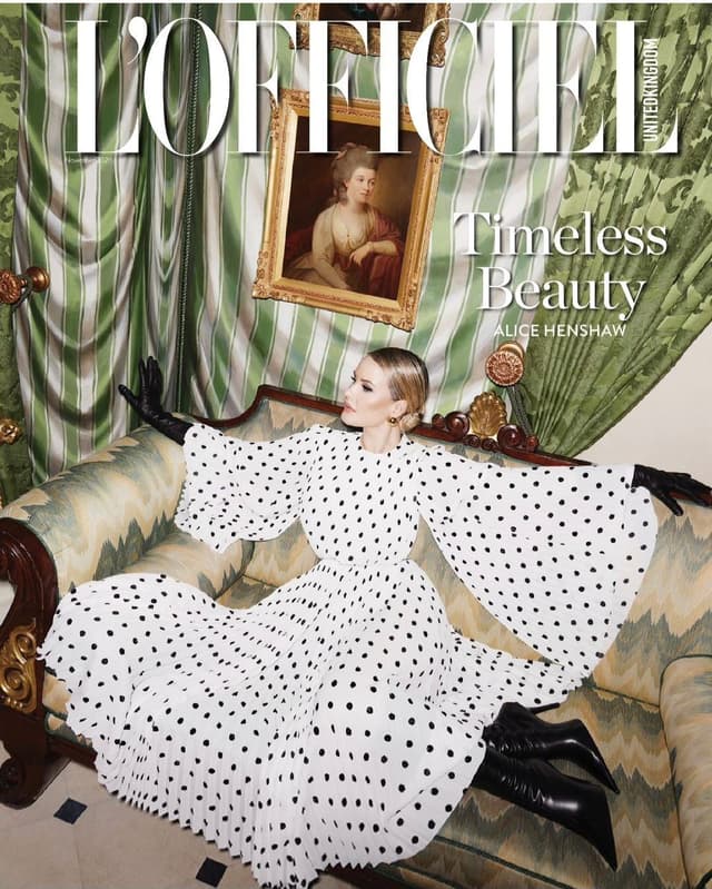 Makeup on the cover of L'Officiel Uk