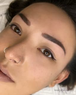 Combination brows (ombré with hair strokes)