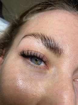 Brow Lamination and Hybrid Lashes