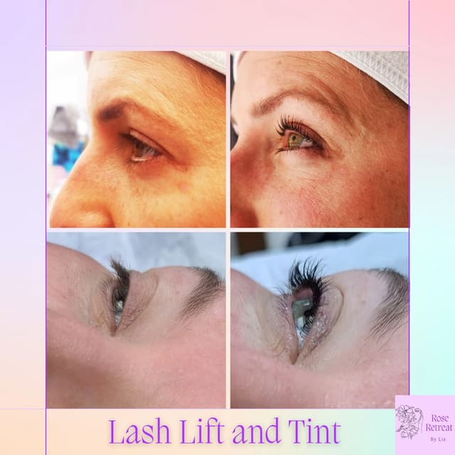 Lash lift and tint
