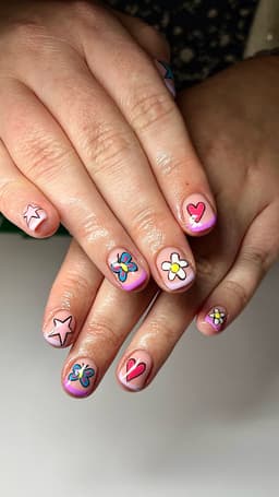 Builder Gel + Detailed Nail Art