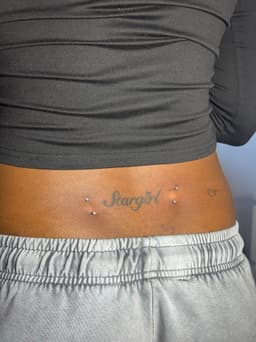 Diagonal Surface Back Piercings