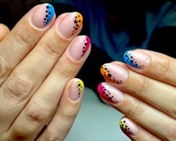 Builder gel & colour & medium nail art
