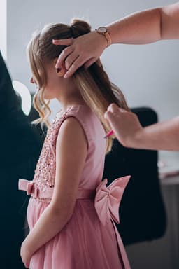 Occasion Wedding Hair in process