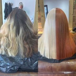 Blonde and Orange split
