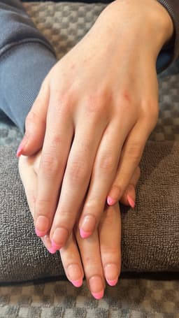Builder gel with pink French tip