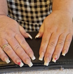 Pink & White Acrylic Extensions