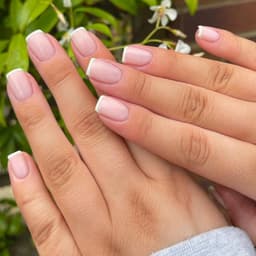 Builder gel manicure with french