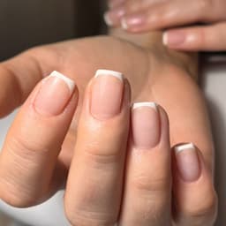 Builder gel manicure with French
